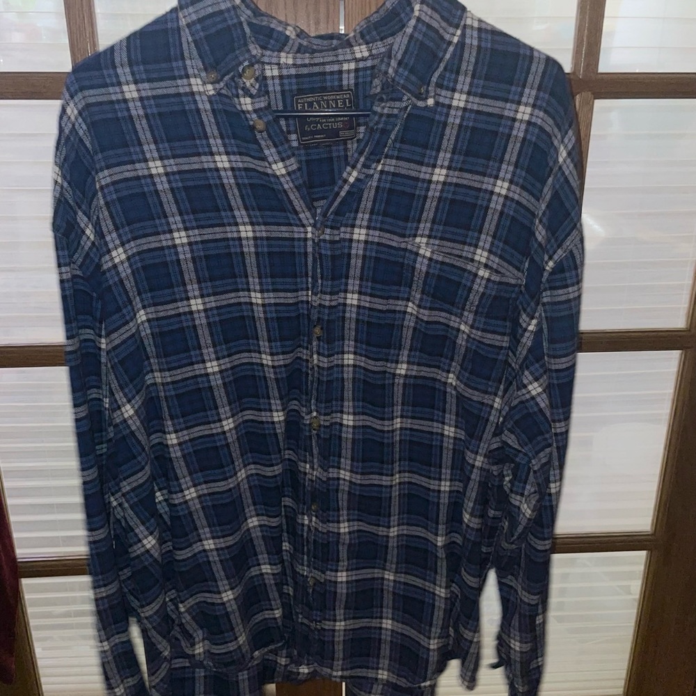 Mens Blue Flannel